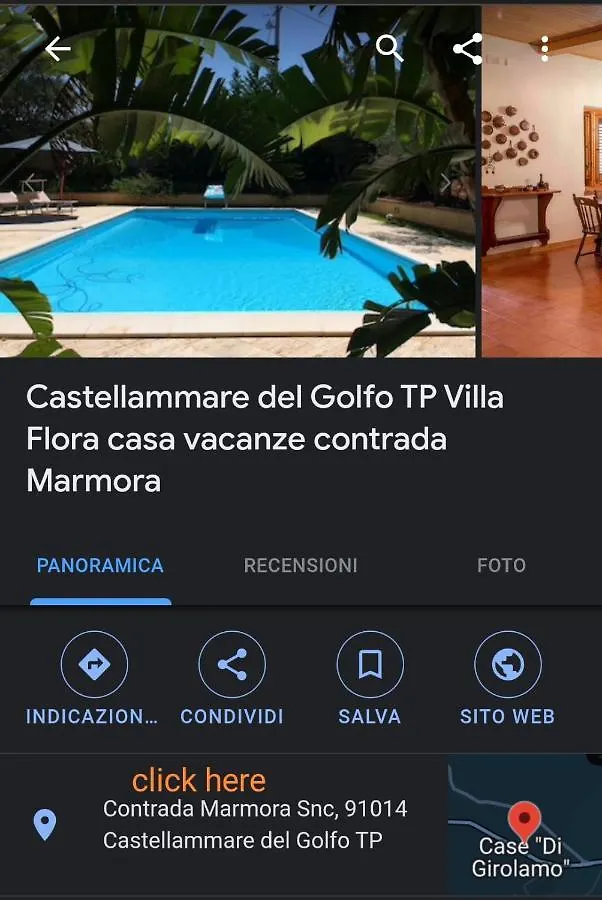 קאסטלמארה דל גולפו Villa Flora איטליה